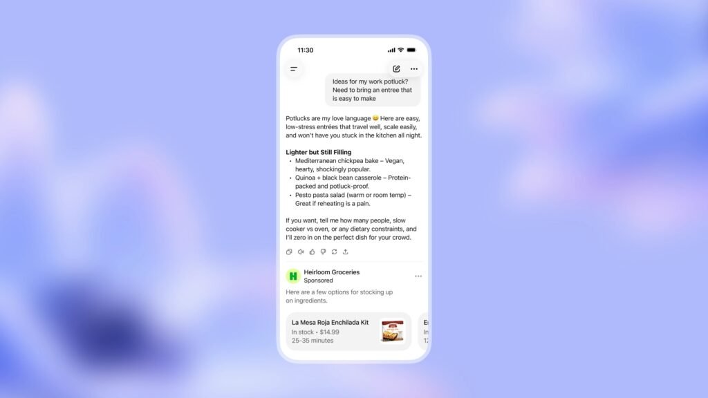 ChatGPT prueba conversaciones con marcas tras sus anuncios: así funcionan los agentes patrocinados