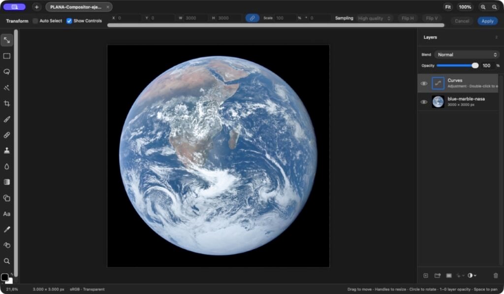 Compositor: el editor de imágenes gratis para Mac creado como alternativa a Photoshop
