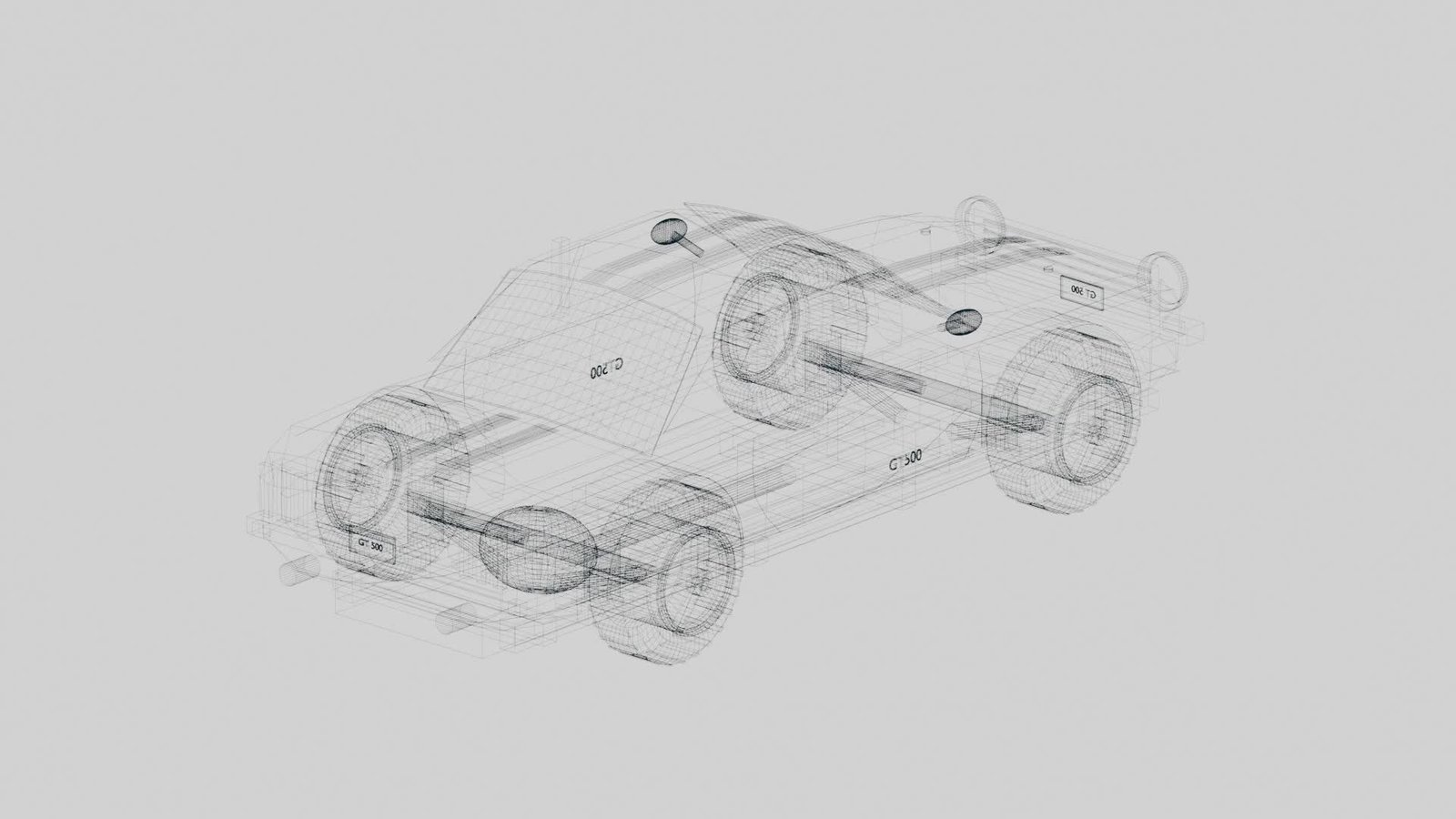 Modelo 3D de un coche mostrado en la demostración de Xiaomi MiMo 2.6