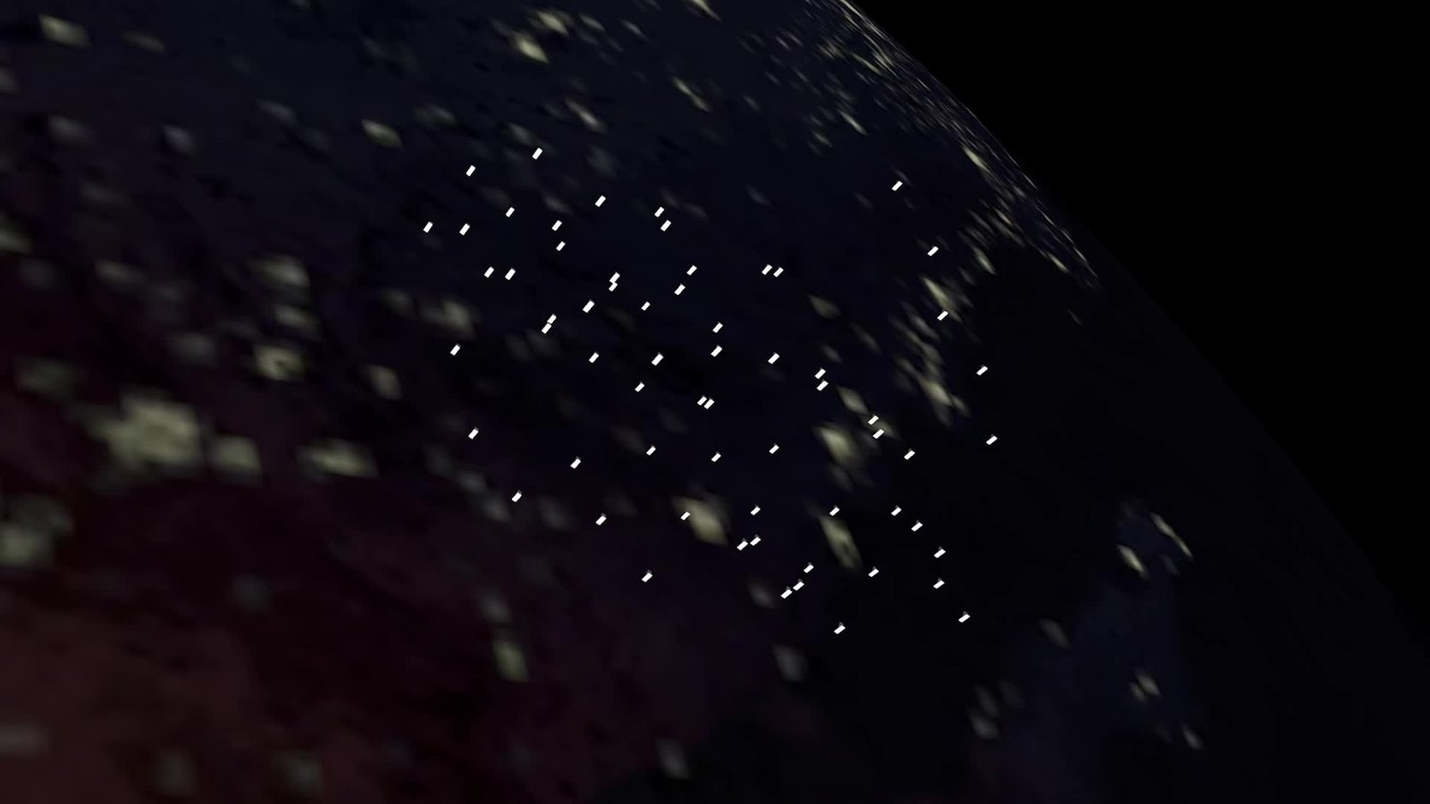 Visualización de los satélites de Project Suncatcher de Google