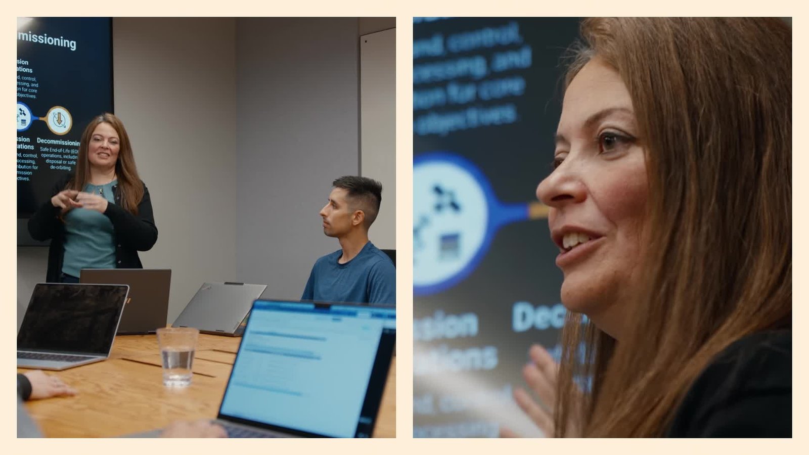 El equipo explica las pruebas y la coordinación de satélites