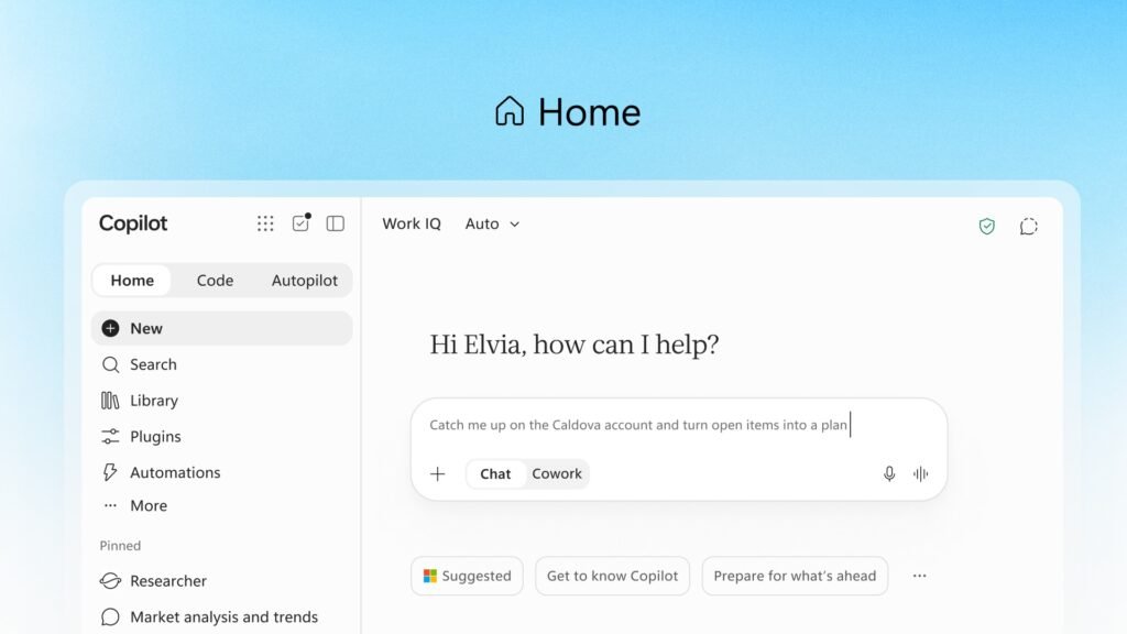 Copilot quiere trabajar aunque cierres el portátil: qué cambia con Home, Code y Autopilot