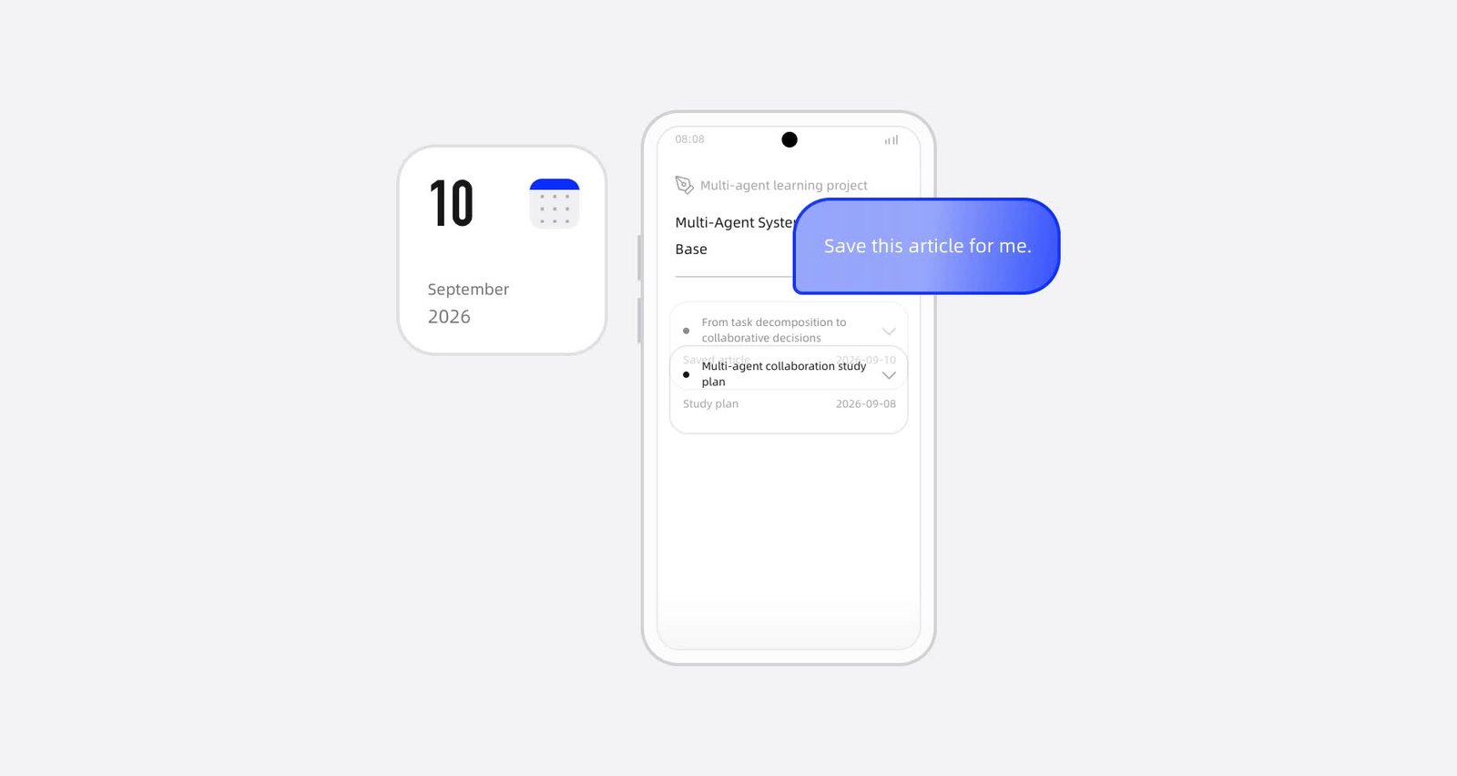Qwen Intelligence guarda un artículo dentro de un proyecto de aprendizaje