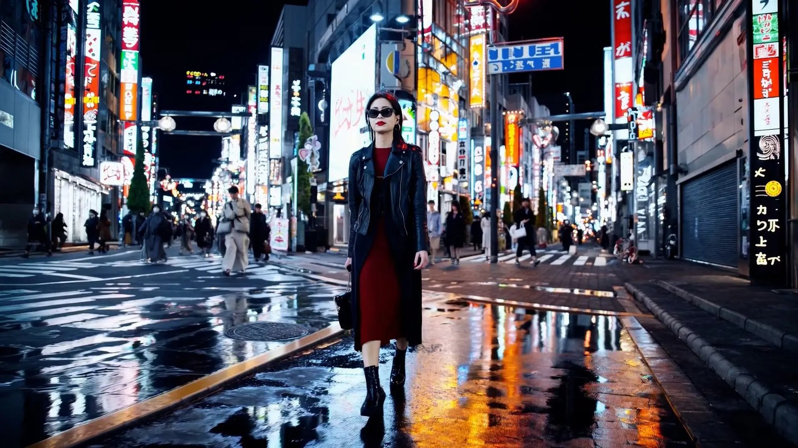 Mujer en una calle de Tokio generada con Sora en una demostración histórica de OpenAI